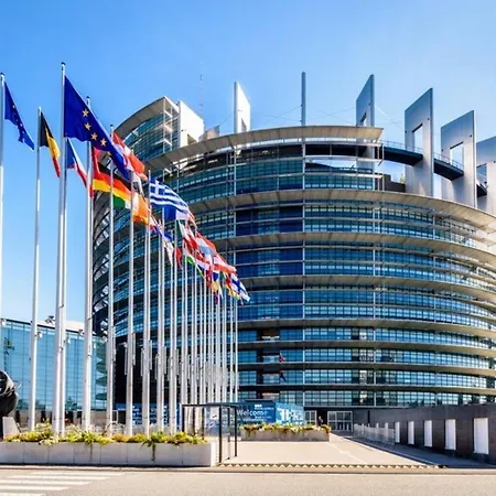 Vue Parlement Europeen - Grande Terrasse Au Calme - Tram A 2 Min - Parking