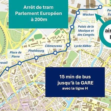Vue Parlement Europeen - Grande Terrasse Au Calme - Tram A 2 Min - Parking شقة
