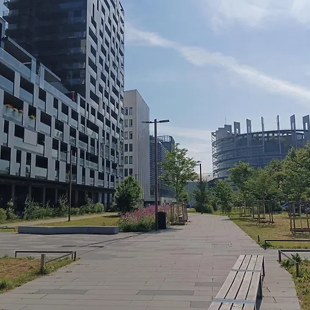 Vue Parlement Europeen - Grande Terrasse Au Calme - Tram A 2 Min - Parking *