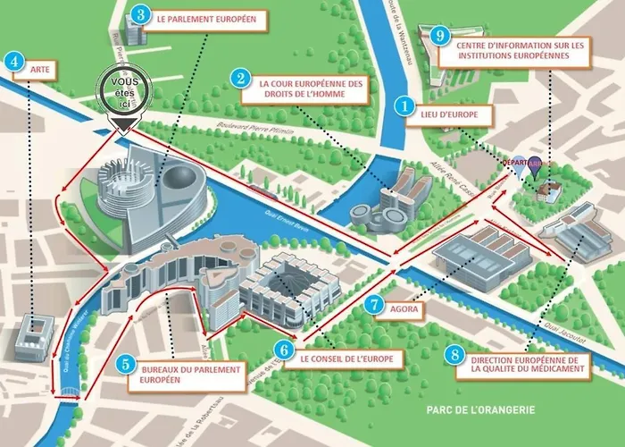 Vue Parlement Europeen - Grande Terrasse Au Calme - Tram A 2 Min - Parking Apartment Straßburg