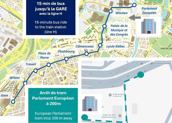 Apartment Vue Parlement Europeen - Grande Terrasse Au Calme - Tram A 2 Min - Parking Straßburg
